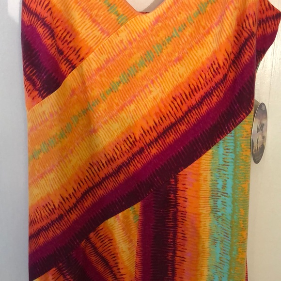 BeBop asymmetric blur strip maxi dress - Picture 7 of 7